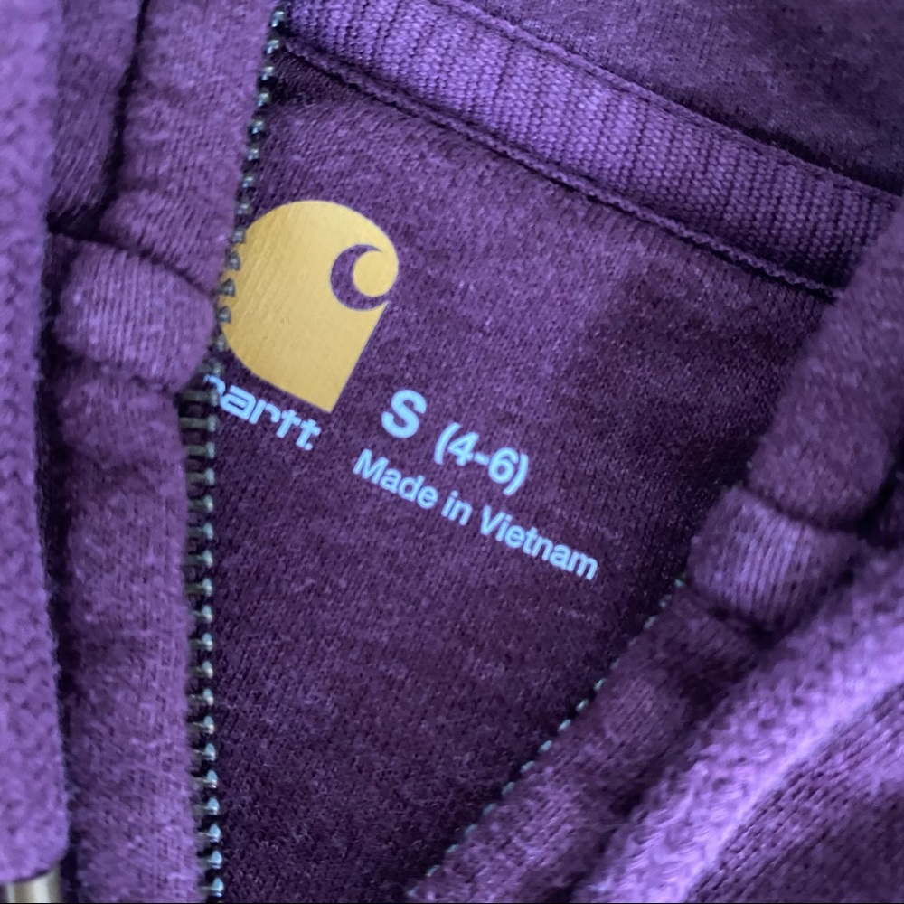 EUC 🌾 Carhartt Burgundy Zip Up Sweatshirt - Picture 6 of 6